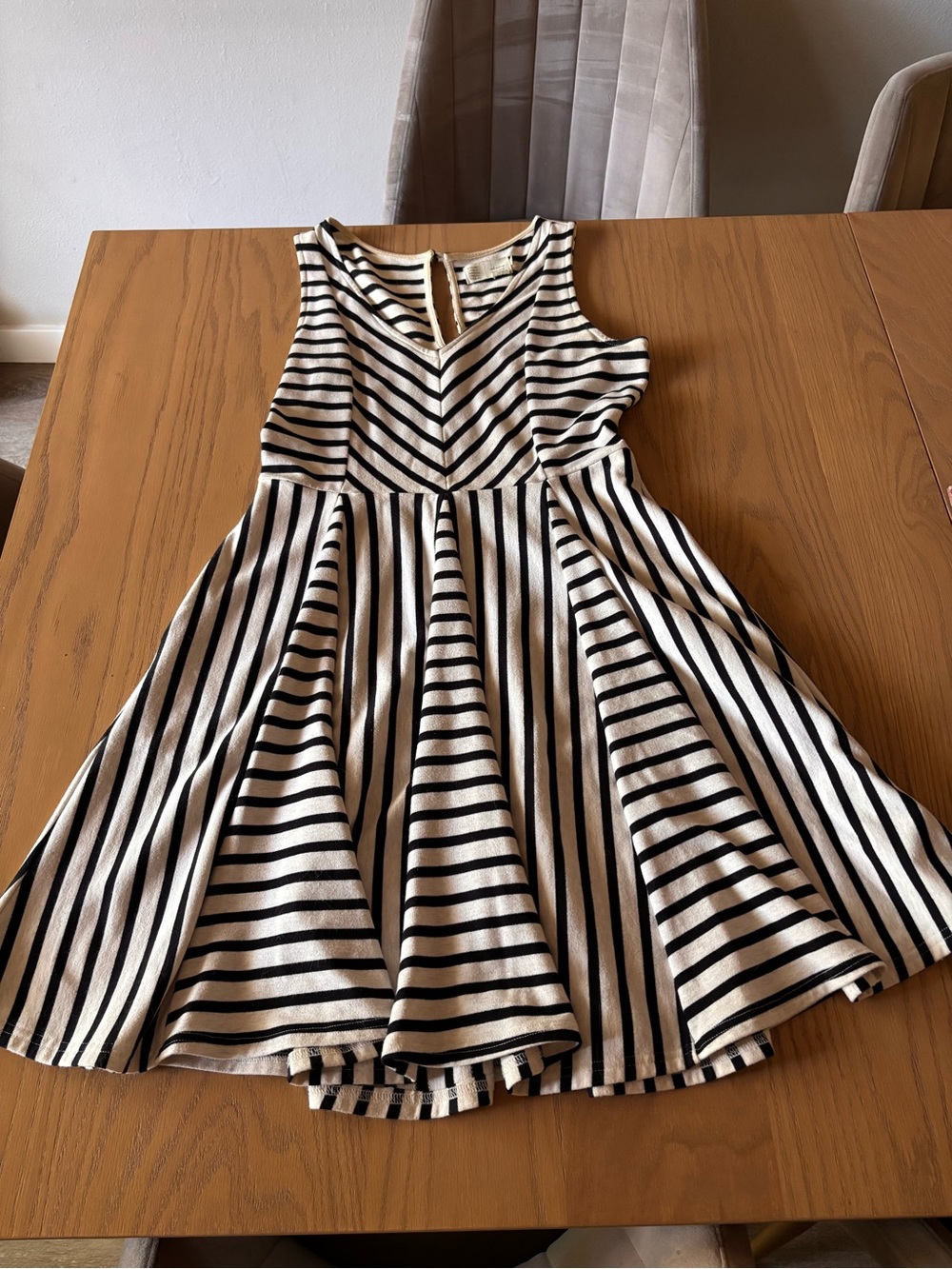 Anthropologie Jersey Striped Fit-and-Flare Dress
